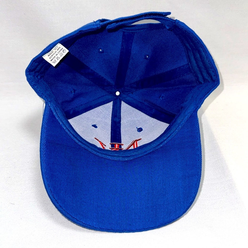 Adult NY royal blue ball cap. Velcro enclosure - Picture 3 of 4